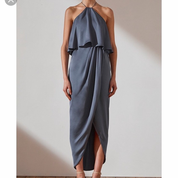 Shona Joy Dresses & Skirts - Shona Joy luxe halter frill dress